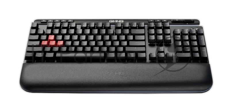 Клавиатура Оклик GMNG 999GK механическая черный/серебристый USB Multimedia for gamer LED (подставка для запястий) (1091218)