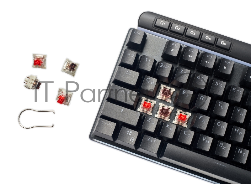 Клавиатура Оклик GMNG 999GK механическая черный/серебристый USB Multimedia for gamer LED (подставка для запястий) (1091218)