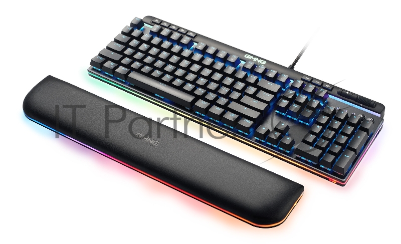 Клавиатура Оклик GMNG 999GK механическая черный/серебристый USB Multimedia for gamer LED (подставка для запястий) (1091218)