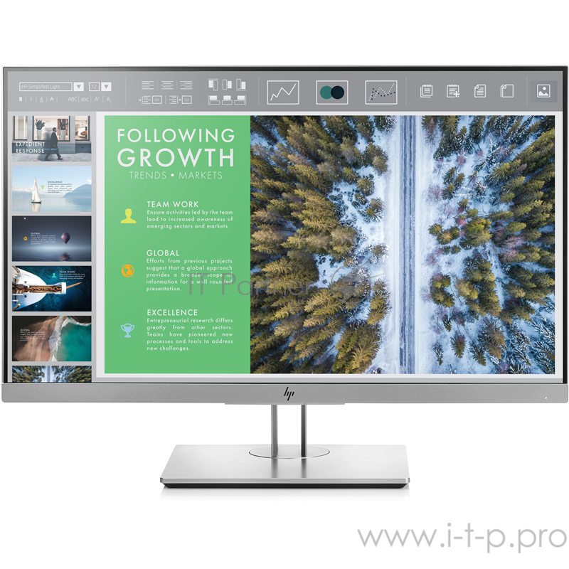Монитор HP EliteDisplay E243 LED 23,8 Monitor 1920x1080, 16:9, IPS, 250 cd/m2, 1000:1, 5ms, 178°/178