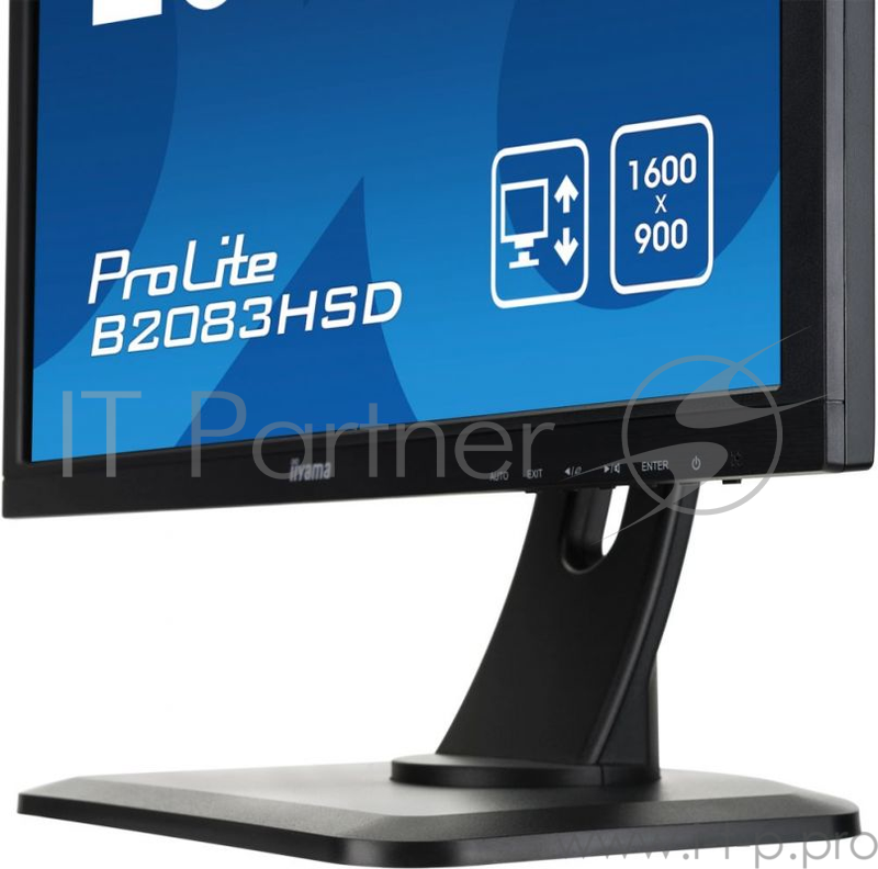 Монитор Iiyama 19.5 B2083HSD-B1 черный TN+film LED 5ms 16:9 DVI M/M матовая HAS Pivot 1000:1 250cd