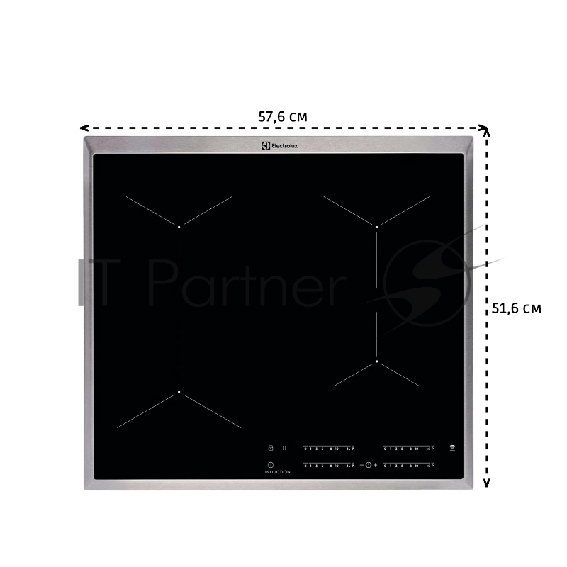 Индукционная варочная поверхность Electrolux EIT60443X черный