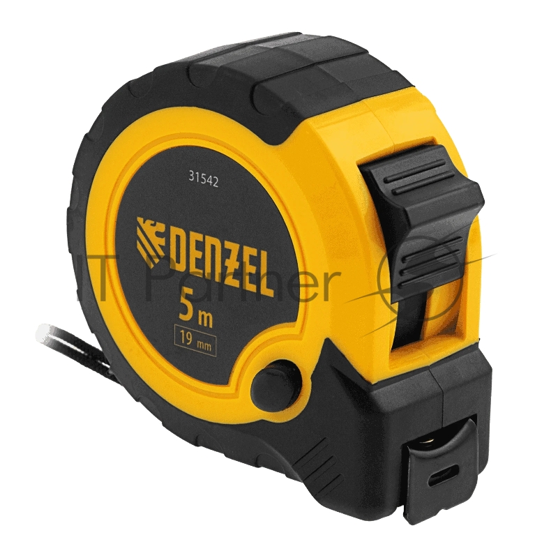 Рулетка 5м х 19мм, двухкомп. корпус, кнопка-пауза// Denzel