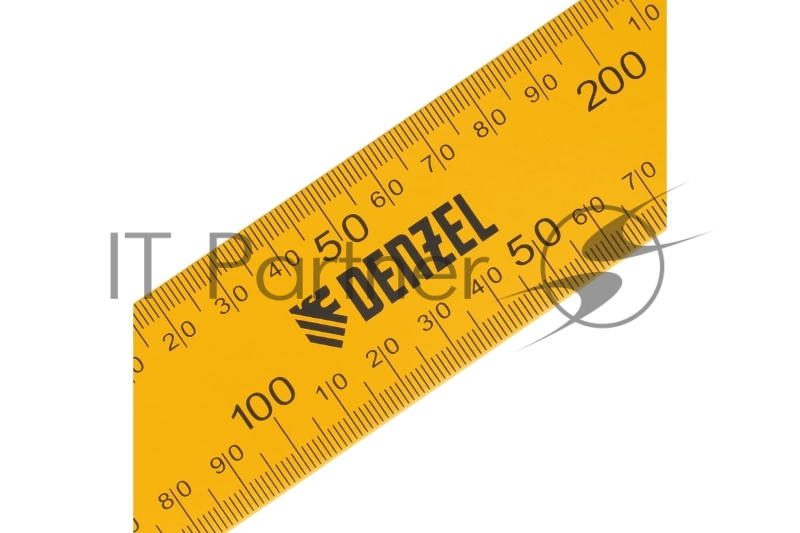 Угольник стальной, 200 мм х 300 мм, ультрафиолетовая печать (измерительная шкала)// Denzel