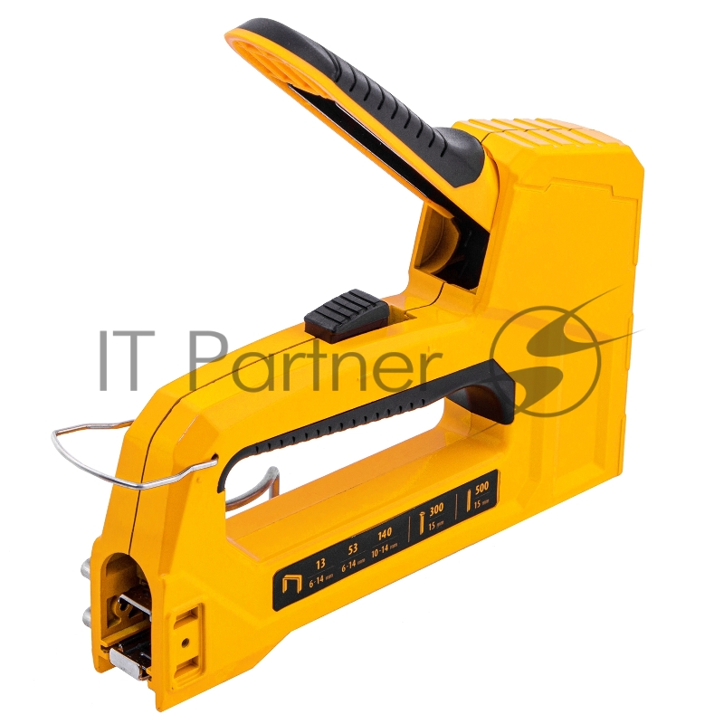 Степлер мебельный, тип 53 и 13, 6-14мм, тип 140, 10-14мм, тип 300, 15мм, тип 500, 15мм// Denzel