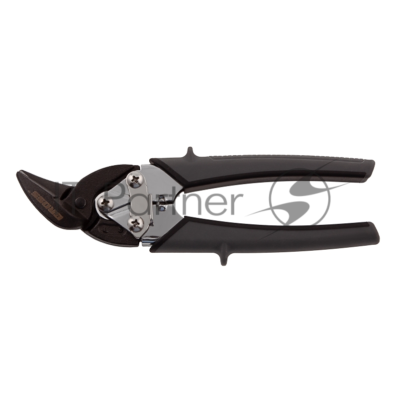 Ножницы по металлуPIRANHA,185мм,прямой и левый рез,сталь-СrM,двухкомпонентные рукоятки// Gross