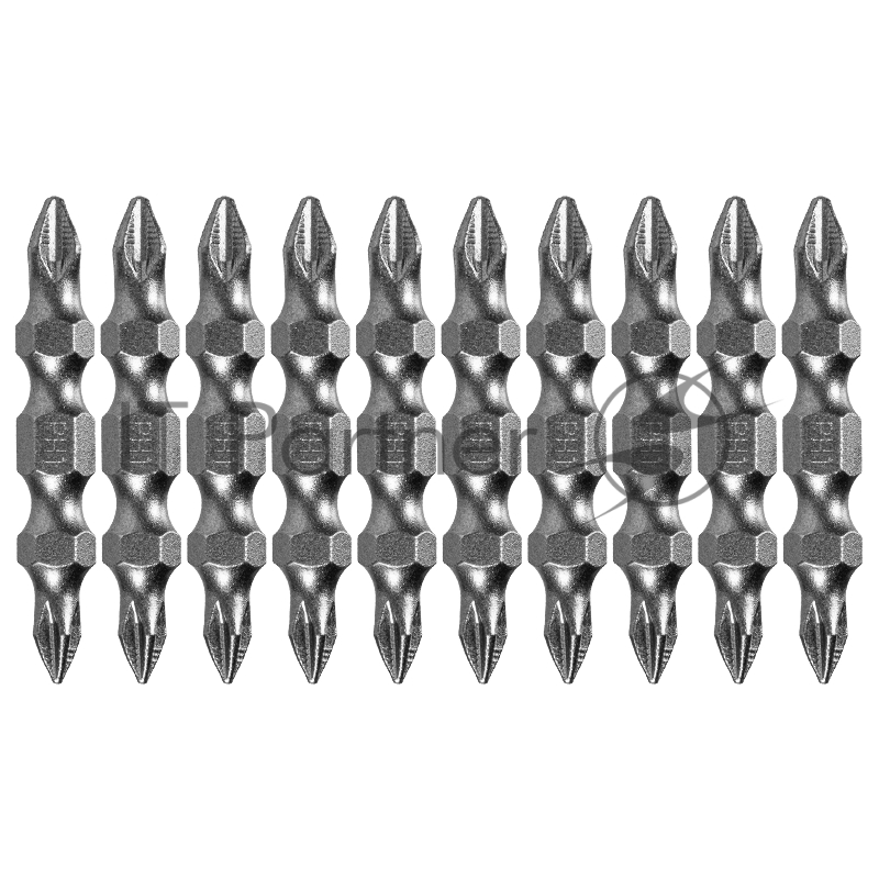 Набор бит двухстор., PH2-PH1х45 мм, сталь S2, 10шт.// Denzel