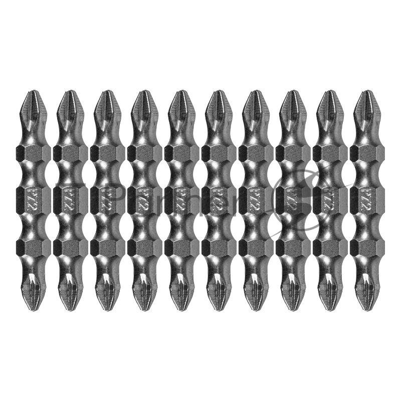 Набор бит двухстор., PH2-PZ2х45 мм, сталь S2, 10шт.// Denzel