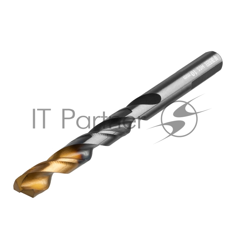 Сверло по металлу, 10 мм, HSS-Tin, Golden Tip, 8 шт.// Denzel