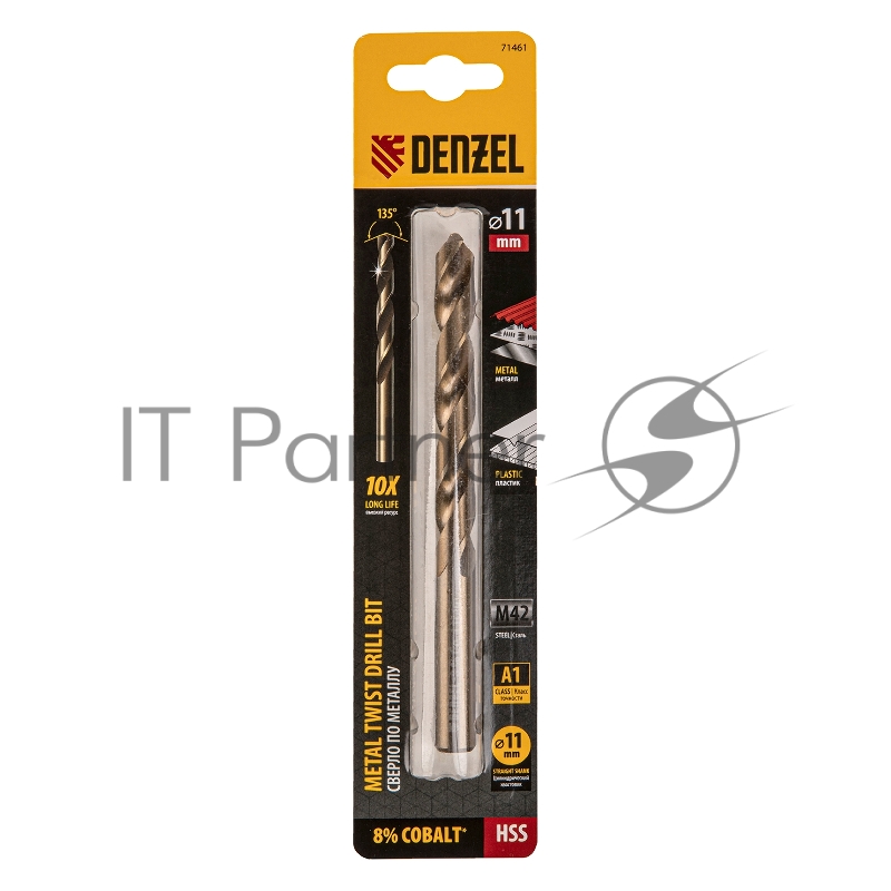 Сверло по металлу, 11 мм, HSS Co-8%// Denzel