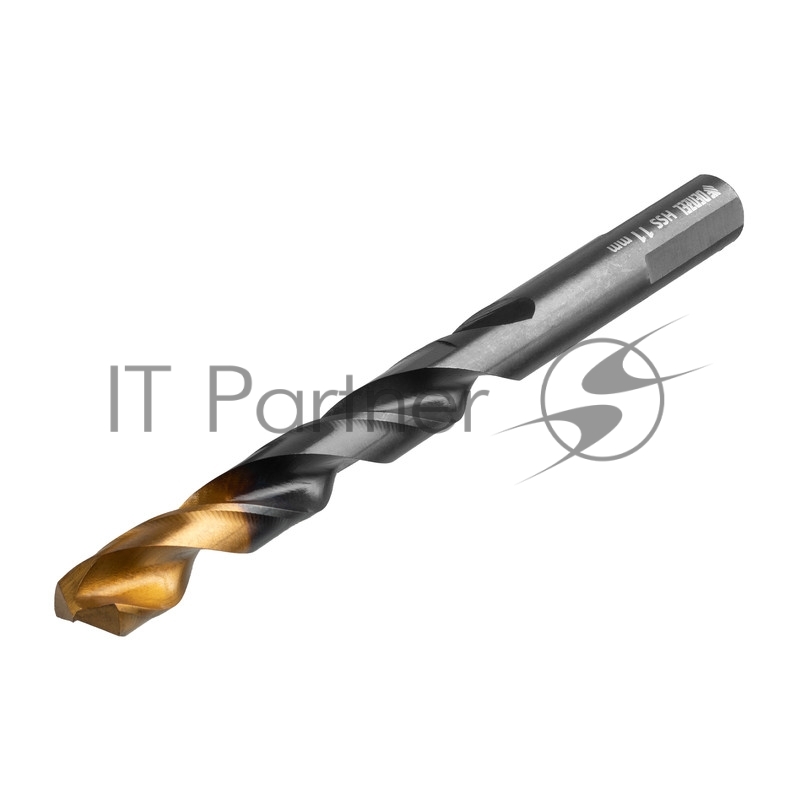 Сверло по металлу, 11 мм, HSS-Tin, Golden Tip, 6 шт.// Denzel