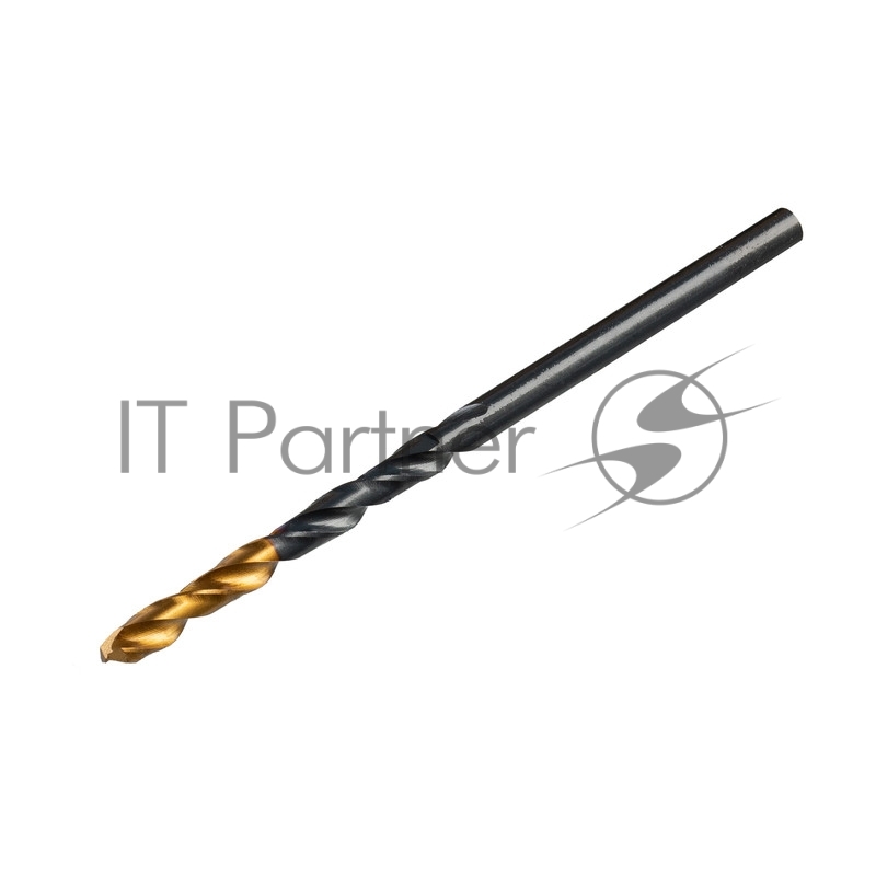 Сверло по металлу, 2,5 мм, HSS-Tin, Golden Tip, 10 шт.// Denzel