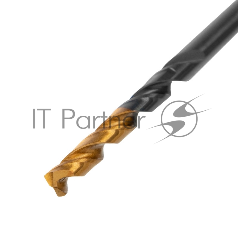 Сверло по металлу, 3,5 мм, HSS-Tin, Golden Tip, 10 шт.// Denzel