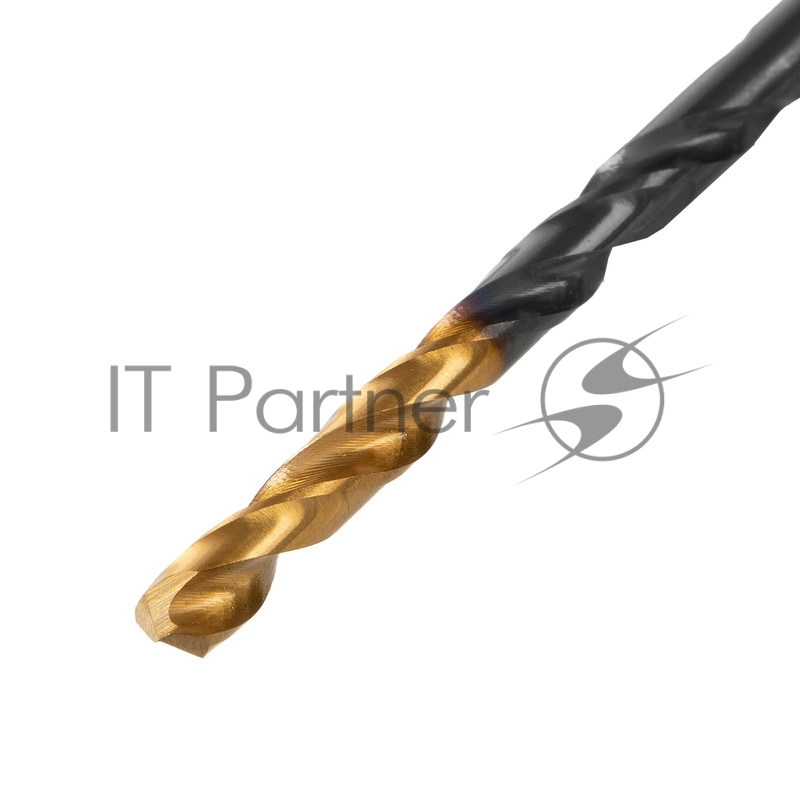 Сверло по металлу, 3,8 мм, HSS-Tin, Golden Tip, 10 шт.// Denzel