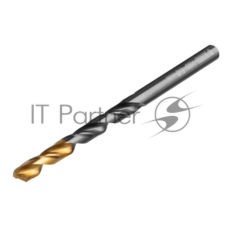 Сверло по металлу, 4,8 мм, HSS-Tin, Golden Tip, 10 шт.// Denzel