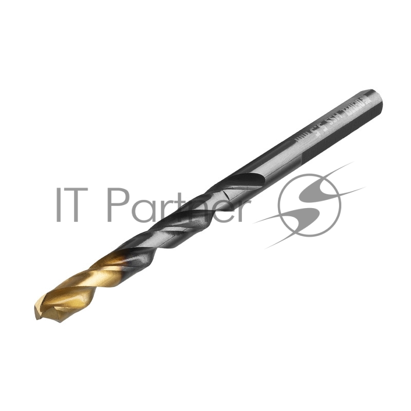 Сверло по металлу, 5,5 мм, HSS-Tin, Golden Tip, 10 шт.// Denzel