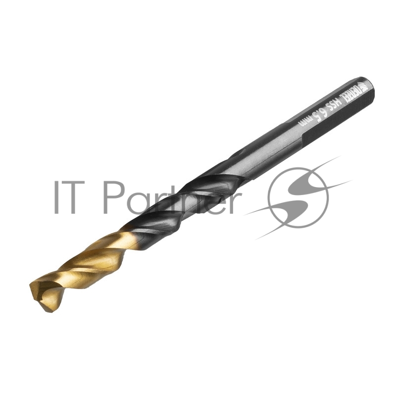 Сверло по металлу, 6,5 мм, HSS-Tin, Golden Tip, 10 шт.// Denzel