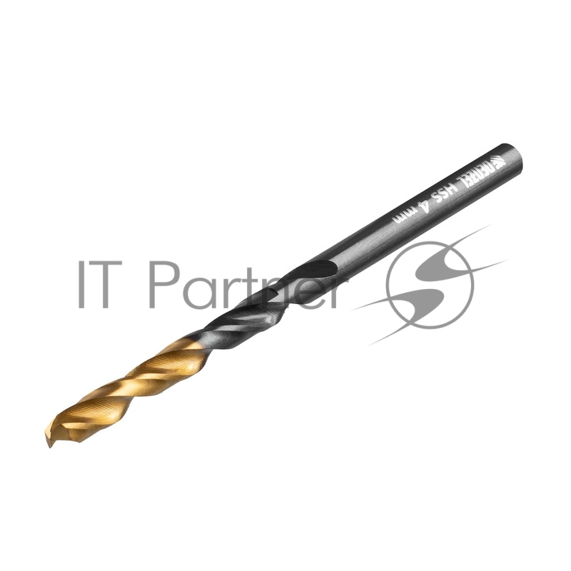 Сверло по металлу, 4 мм, HSS-Tin, Golden Tip, 10 шт.// Denzel