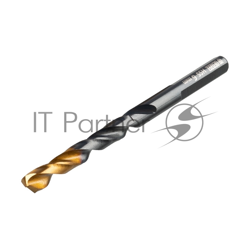 Сверло по металлу, 6 мм, HSS-Tin, Golden Tip, 10 шт.// Denzel