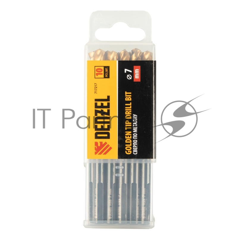 Сверло по металлу, 7 мм, HSS-Tin, Golden Tip, 10 шт.// Denzel