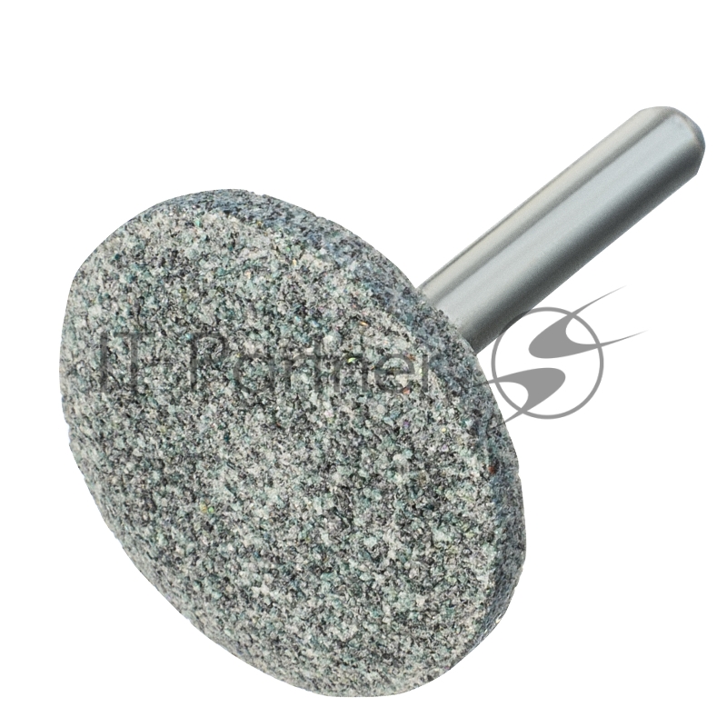 Шарошка абразивная, диск, 32 x 12 мм, для дрели, хвостовик d6 мм, 63С// Denzel