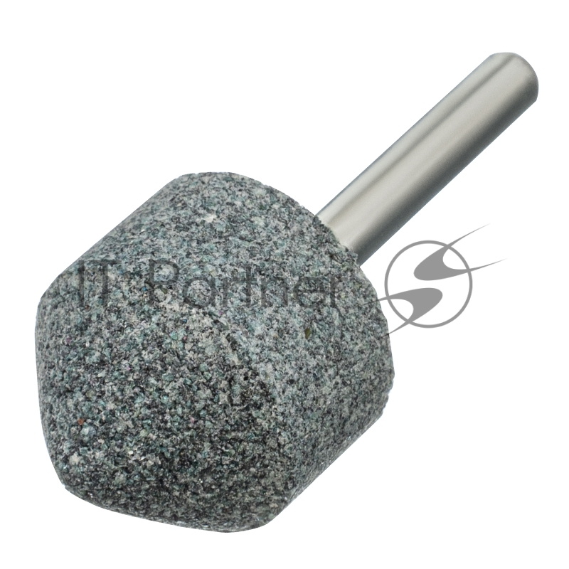 Шарошка абразивная, конус, для дрели, 25 x 25 мм, хвостовик d6 мм, 63С// Denzel