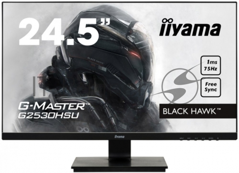 Монитор Iiyama 24.5 G-Master G2530HSU-B1 черный TN LED 1ms 16:9 HDMI M/M матовая 250cd 170гр/160гр