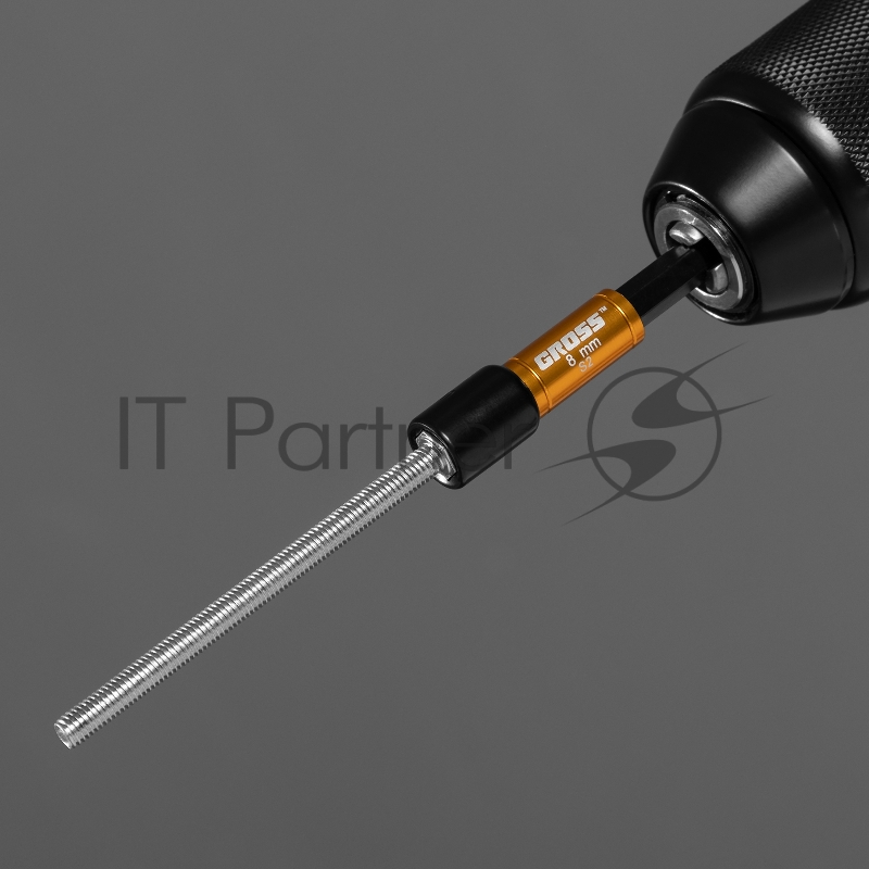 Бита с торцевой головкой, магнит, Nut-Driver, 8 мм, S2// Gross