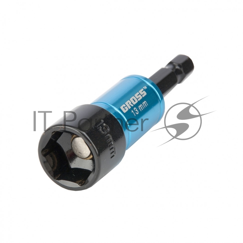 Бита с торцевой головкой, магнит, Nut-Driver, 13 мм, S2// Gross