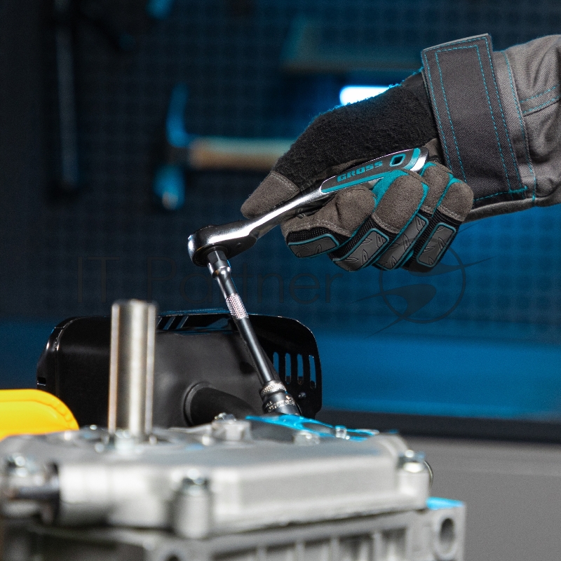 Набор торцевых головок, трещотка 120 зубьев, 12 предметов, 1/4, CrV// Gross