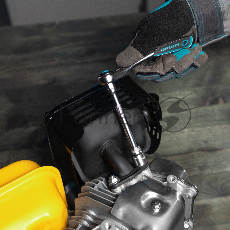 Набор торцевых головок, трещотка 120 зубьев, 12 предметов, 1/4, CrV// Gross