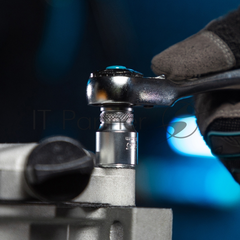 Набор торцевых головок, трещотка 120 зубьев, 12 предметов, 1/4, CrV// Gross