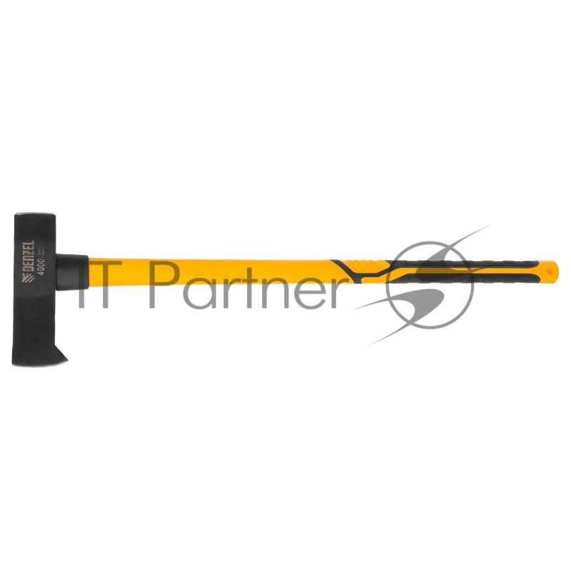 Колун-кувалда 4000 г, кованая, фибергласовая рукоятка c TPR покрытием, 880 мм // Denzel