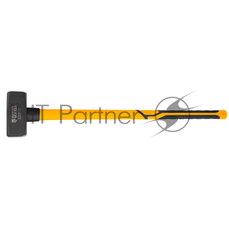 Кувалда 5000 г, кованая, фибергласовая рукоятка c TPR покрытием, 880 мм // Denzel