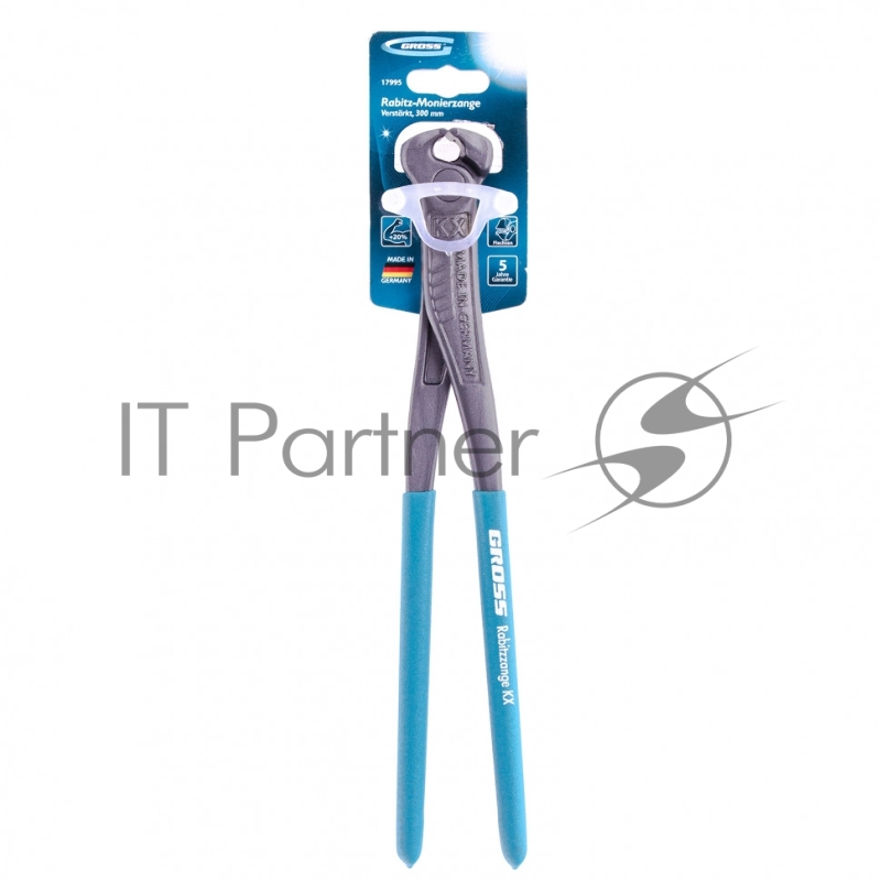 Клещи торцевые, усиленные, обливные рукоятки, 300 мм// Gross