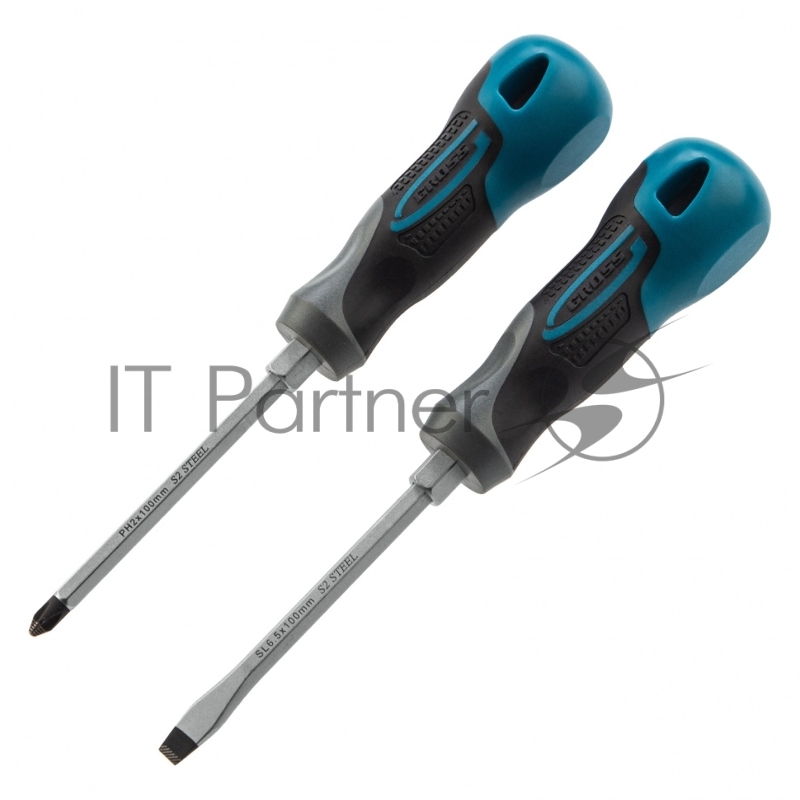 Набор отвёрток комбинированный 2 шт., S2, трехкомпонентная рукоятка// Gross