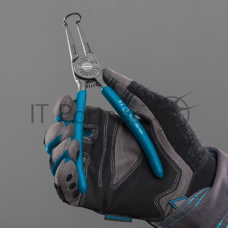 Съемник, 175 мм, для внешних стопорных колец (19-60 мм), прямые губки (разжим)// Gross