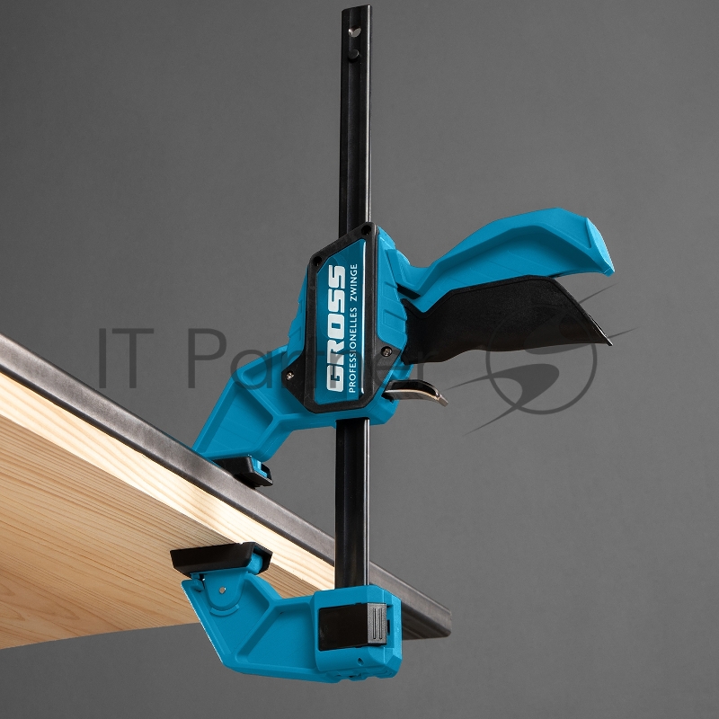 Струбцина реечная,быстрозажимная,пистоле типа,пошаг.механизм,пластиковый корпус,150мм// Gross