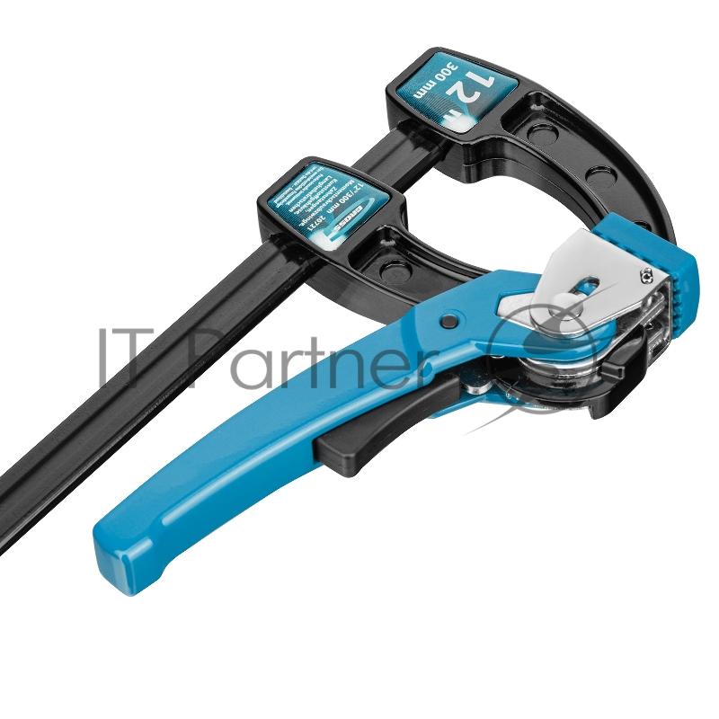 Струбцина реечная быстрозажимная,металлический корпус,рычажный храповый механизм,12/ 300 мм// Gross