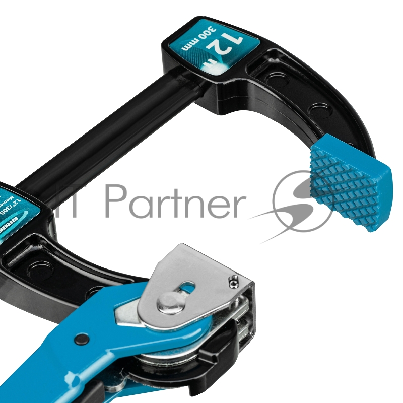 Струбцина реечная быстрозажимная,металлический корпус,рычажный храповый механизм,12/ 300 мм// Gross