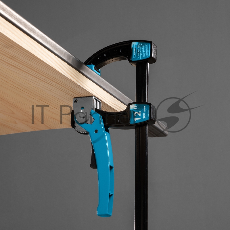 Струбцина реечная быстрозажимная,металлический корпус,рычажный храповый механизм,12/ 300 мм// Gross