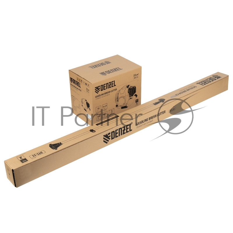 Триммер бензиновый DTS-33, 33 см3, неразъемная штанга, состоит из 2 частей// Denzel