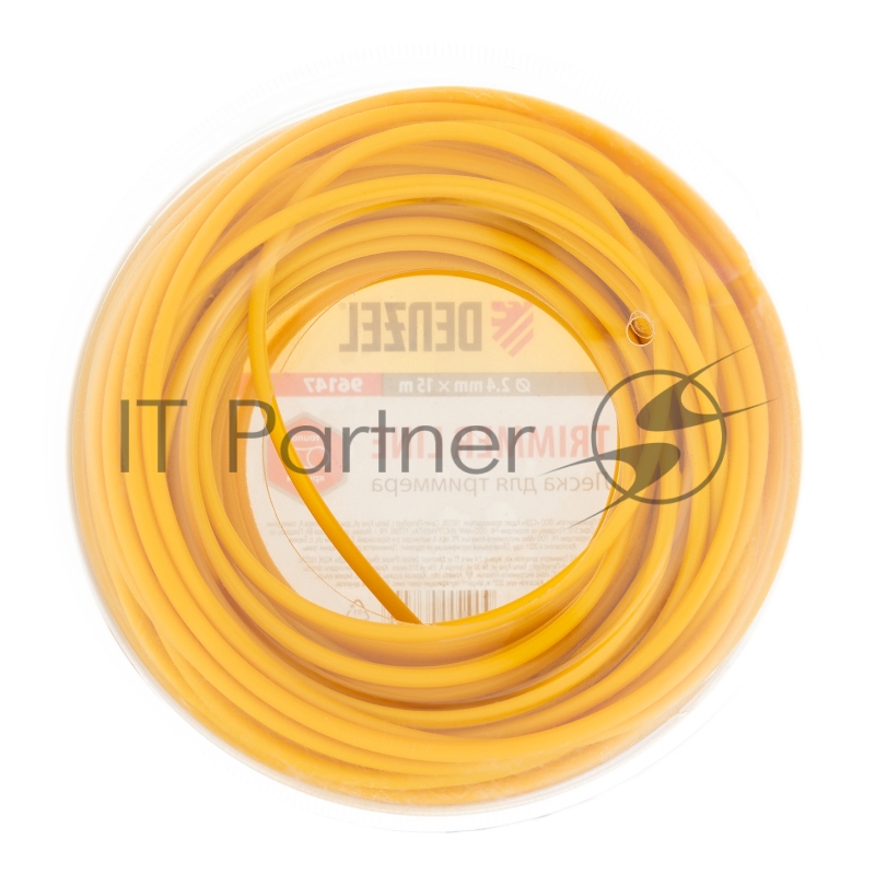 Леска для триммера круглая, 2,4мм х 15м, блистер Россия// Denzel