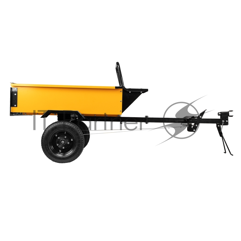 Прицеп для мотоблока TT-500, оцинк., груз. 500 кг, рег. сцепка, колеса 4.00-10, в упаковке// Denzel