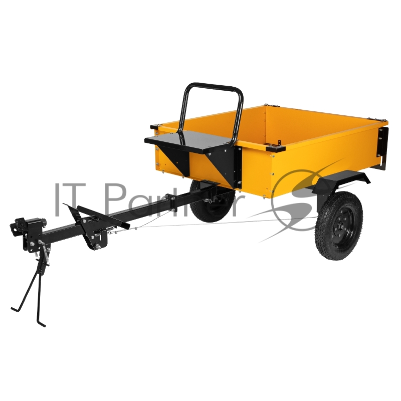 Прицеп для мотоблока TT-500, оцинк., груз. 500 кг, рег. сцепка, колеса 4.00-10, в упаковке// Denzel