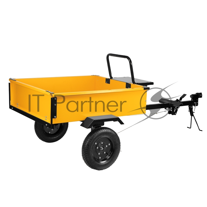 Прицеп для мотоблока TT-500, оцинк., груз. 500 кг, рег. сцепка, колеса 4.00-10, в упаковке// Denzel