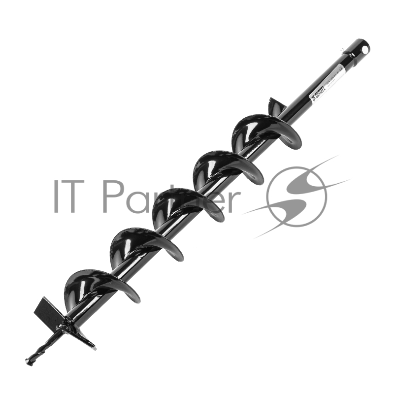 Шнек для грунта E-100, диаметр 100мм, длина 800мм,соединение 20мм, несъёмный нож// Denzel