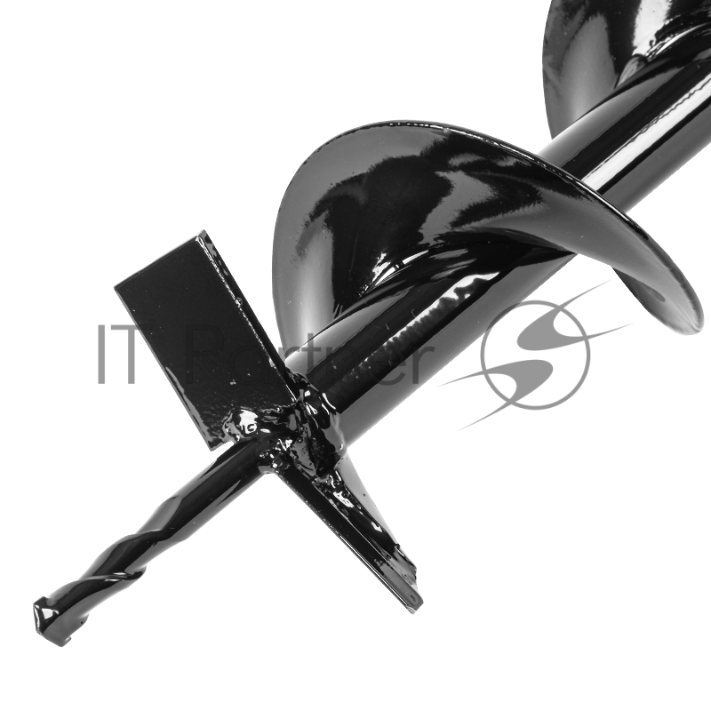 Шнек для грунта E-100, диаметр 100мм, длина 800мм,соединение 20мм, несъёмный нож// Denzel