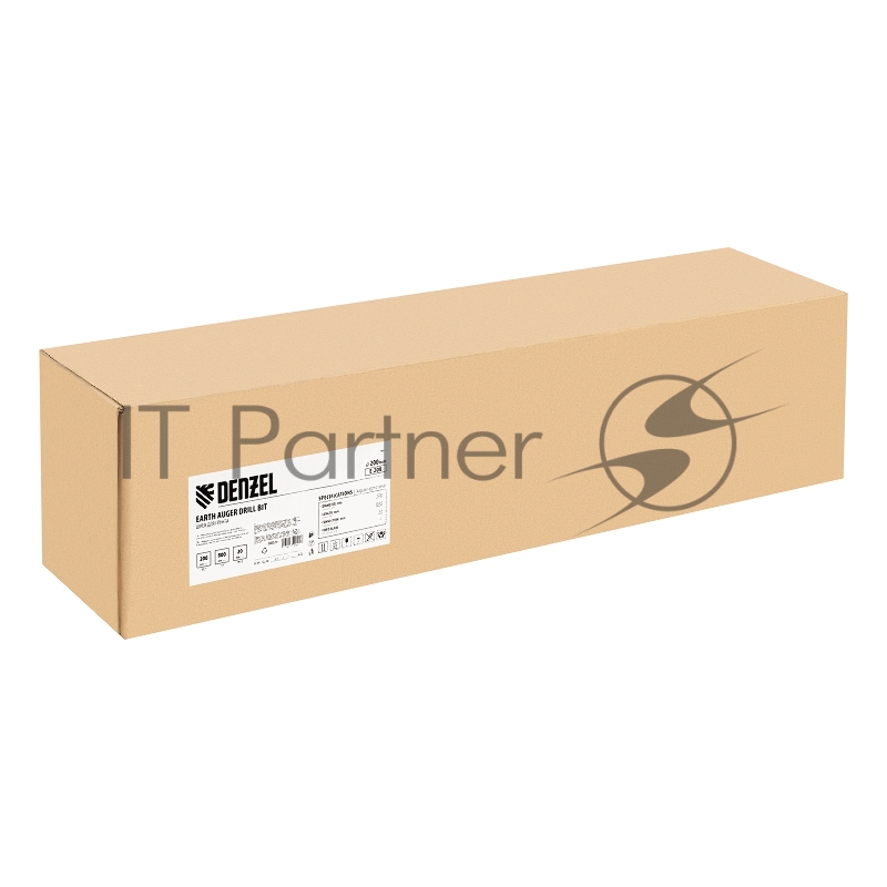 Шнек для грунта E-200, диаметр 200мм, длина 800мм,соединение 20мм, несъёмный нож// Denzel