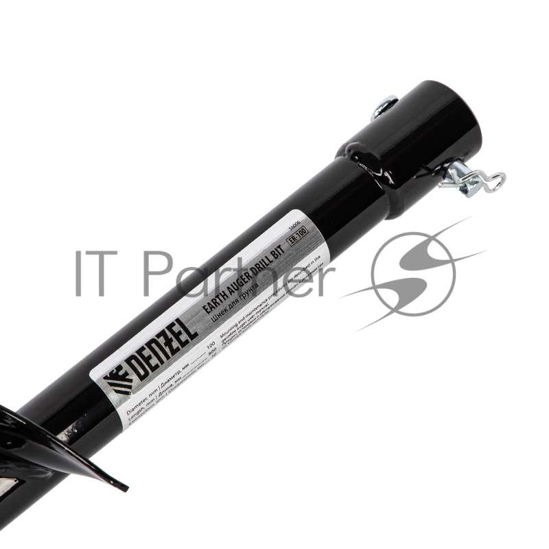 Шнек для грунта ER-100, диаметр 100мм, длина 800мм,соединение 20мм, съёмный нож// Denzel